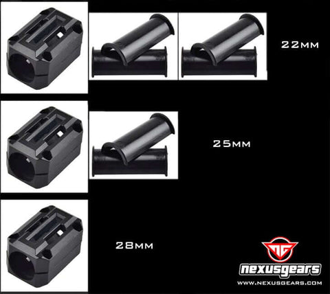 NexusGears Universal Bumper Protection Blocks for Crash Guards 22mm/25 mm/28 mm pipe